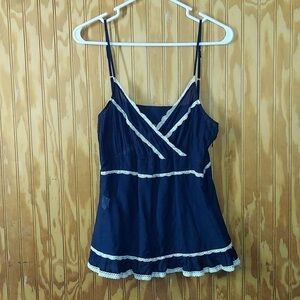 Elegant Navy Blue Women's Top